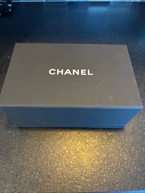 CHANEL Black and White Logo Gift Box